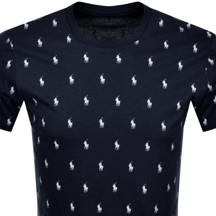 Alternative Image for ProductRalph Lauren Crew Neck Logo T Shirt Navy2